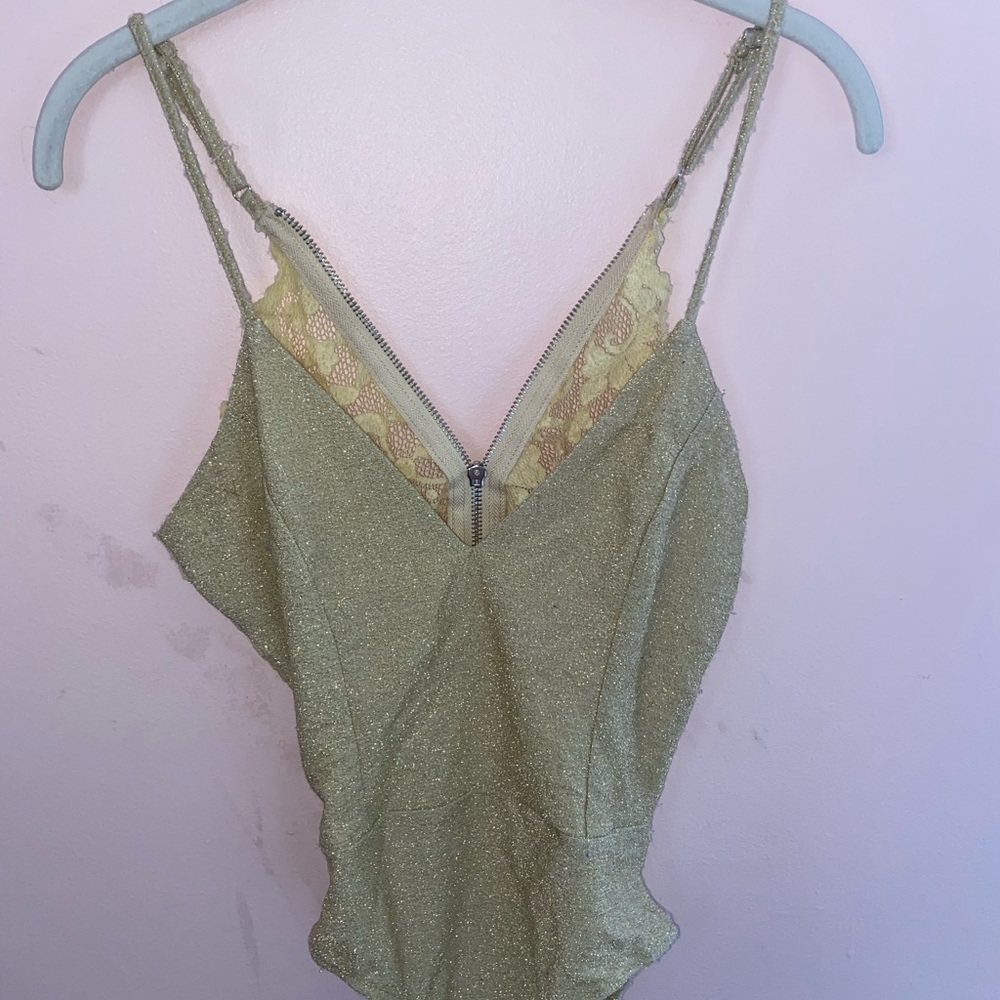 Sparkly Yellow Bodysuit